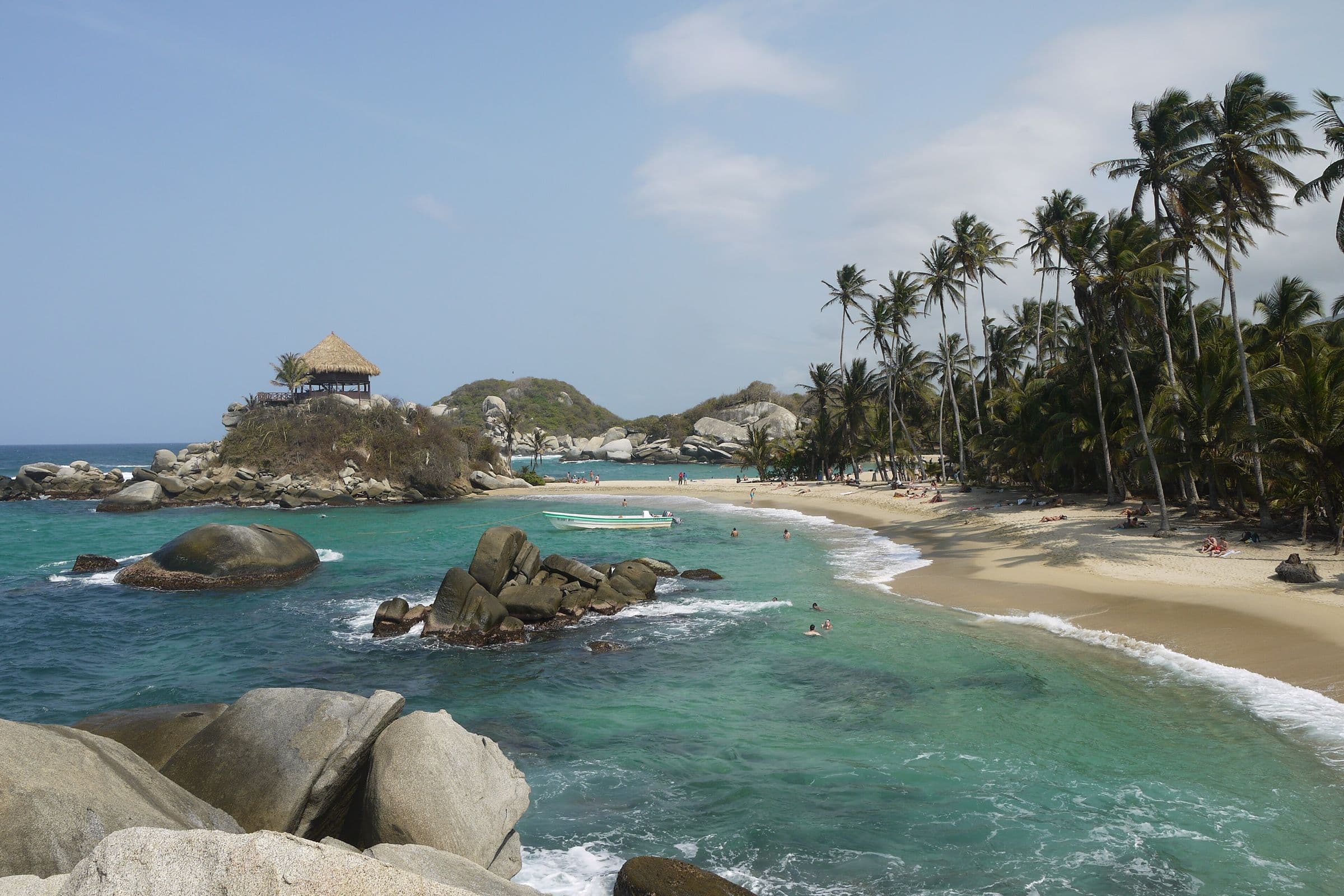 Cabo San Juan, nel Parco Tayrona: la baia fra i massi e le palme